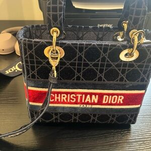 Dior Navy and Red Mini Bag